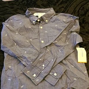 Old Navy Boys Paper airplane button down